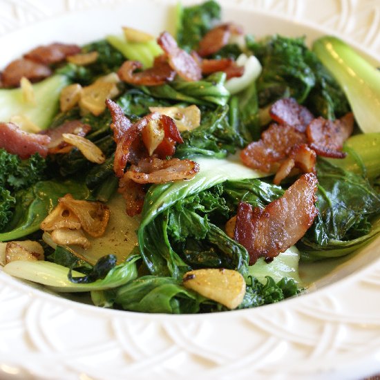 Sauteed Greens, Pancetta, & Garlic