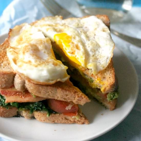 Bacon, Kale, Tomato and Avocado Sandwich