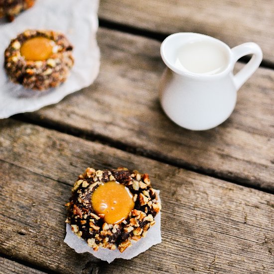 Chocolate Pecan Caramel Cookies