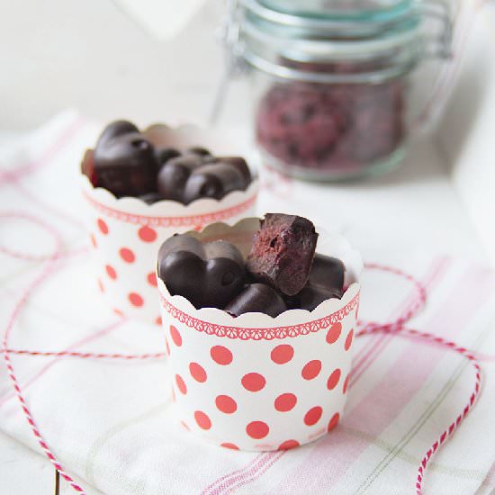 Paleo Pralines with Dried Raspberry