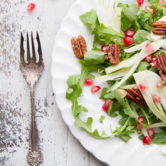 Rocket, Pecan & Pomegranate Salad