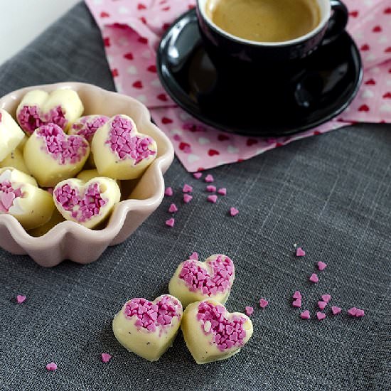 White Chocolate Hearts