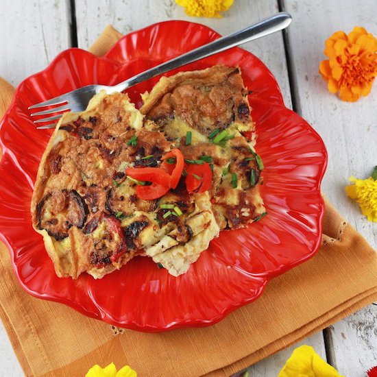 Zucchini + Goat Cheese Frittata