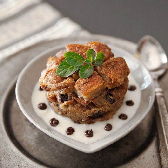 Chocolate Croissant Bread Pudding