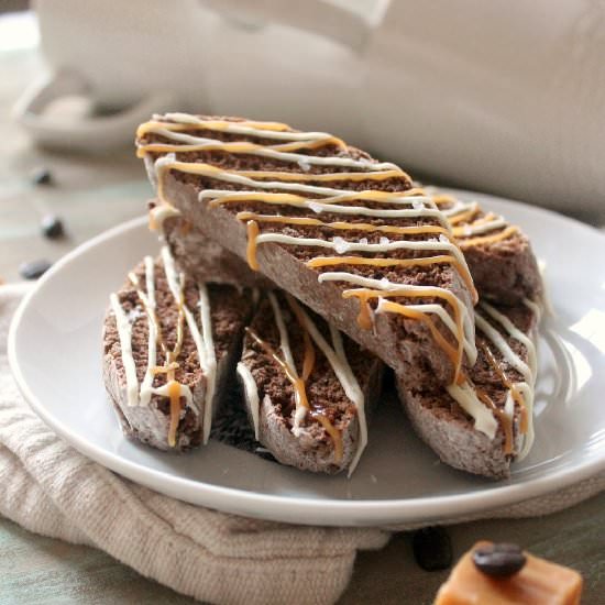 Salted Caramel Mocha Biscotti