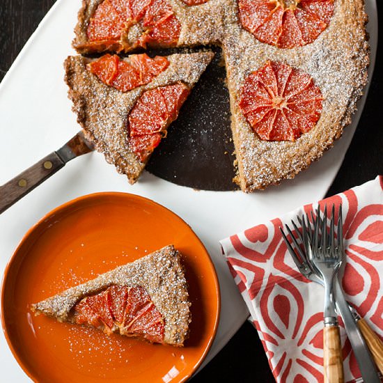 Grapefruit & Walnut Tart