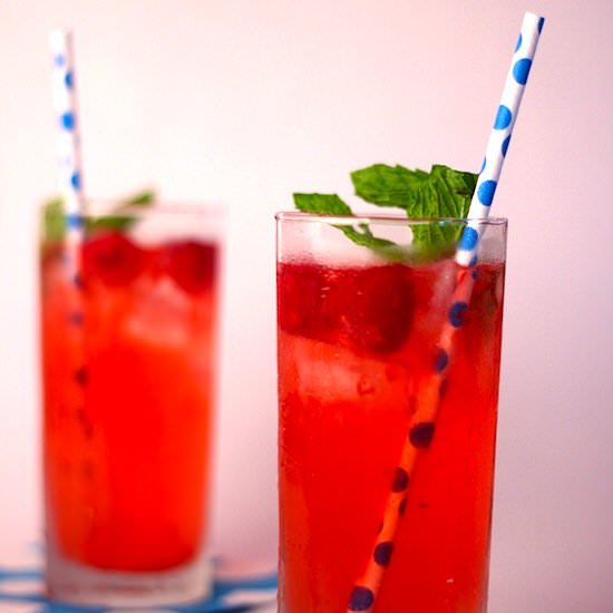 Raspberry Gin Fizz