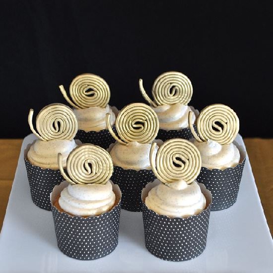 Gold Film Reel Cupcakes