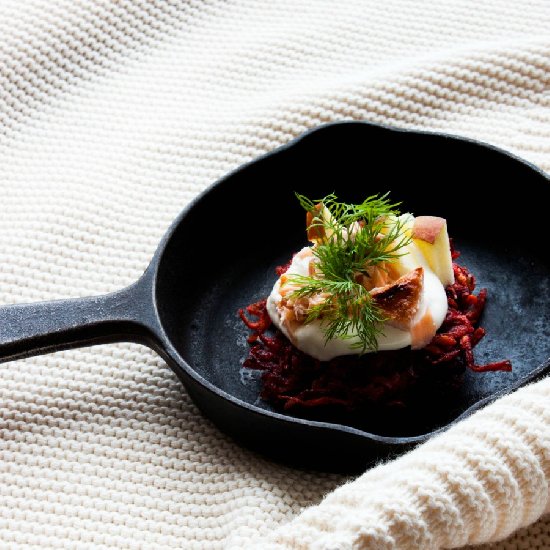 Beet and Potato Latkes