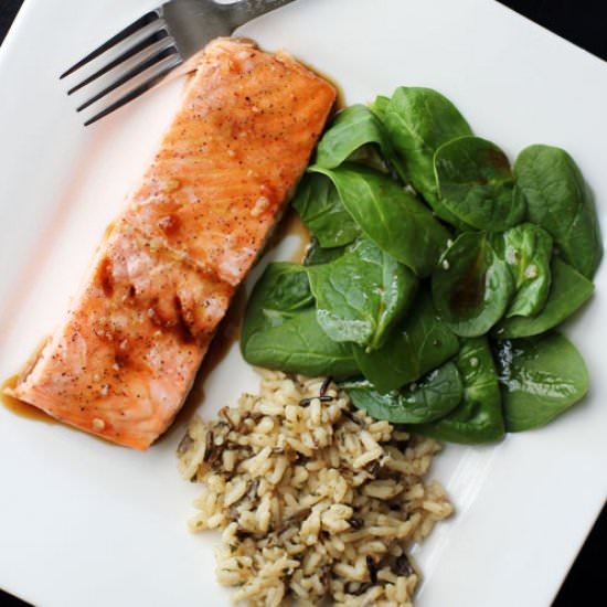 Maple Soy Glazed Salmon