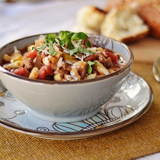 Pasta e Fagioli – Slow Cooker Style