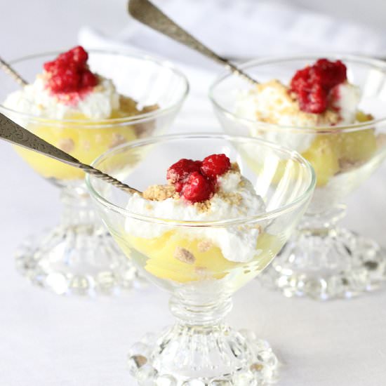 Raspberry Lemon Cream Parfaits