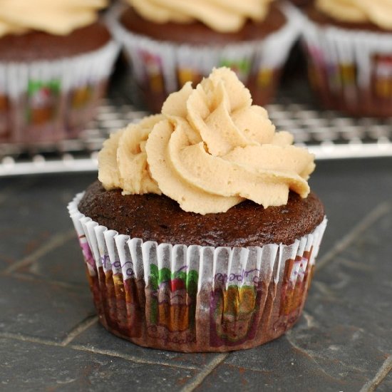 Peanut Butter Truffle Cupcakes