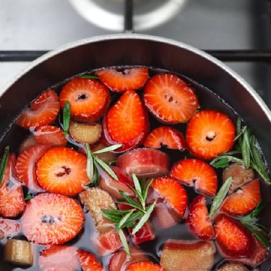 Strawberry Rhubarb Simple Syrup