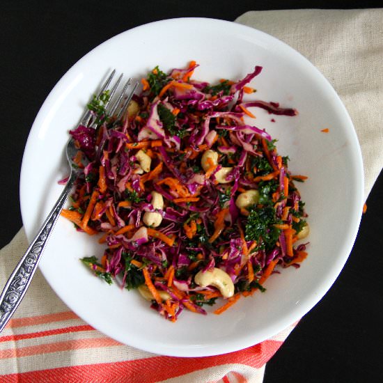 Rainbow Slaw with Ginger Dressing