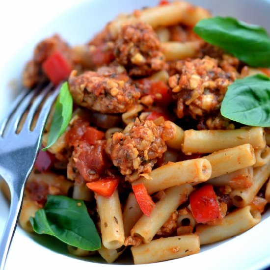 Italian Tempeh & Sweet Pepper Pasta