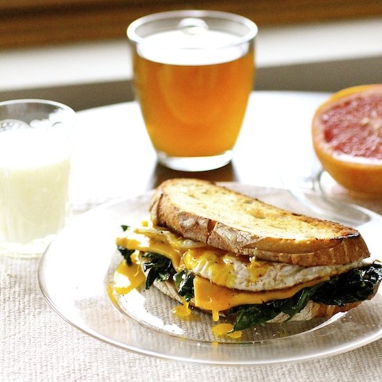 Broken Yolk Sandwich with Kale