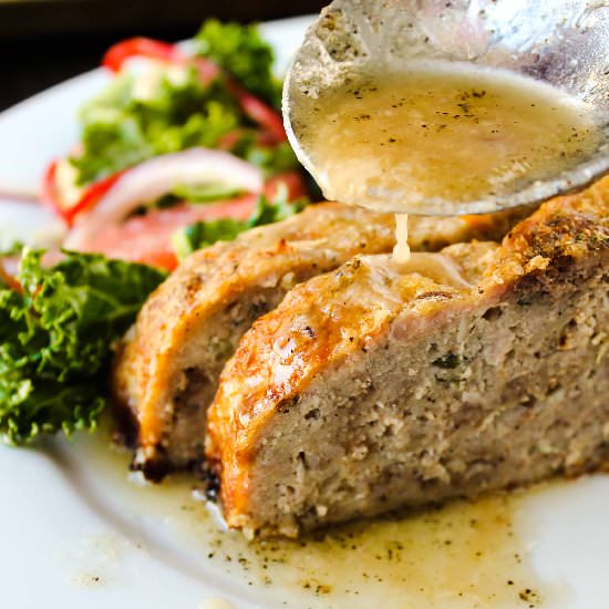 Meatloaf with Garlic Sauce