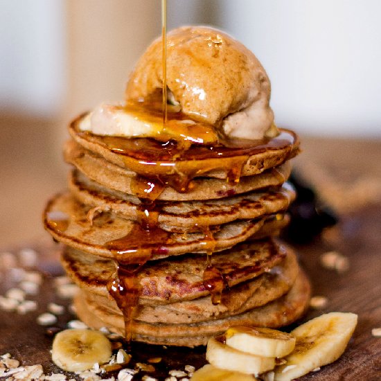 Oat & Almond Milk Banana Pancakes