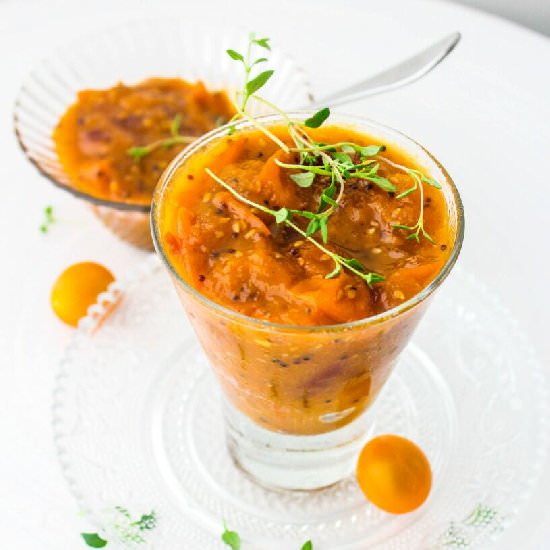 Yellow Tomato and Thyme Chutney