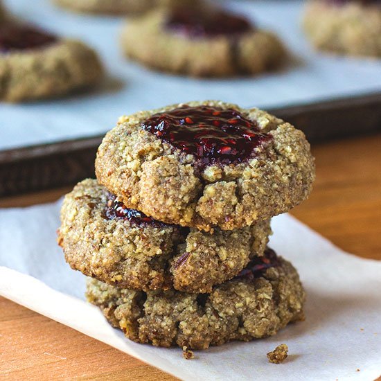 Pecan Raspberry Sablé Cookies