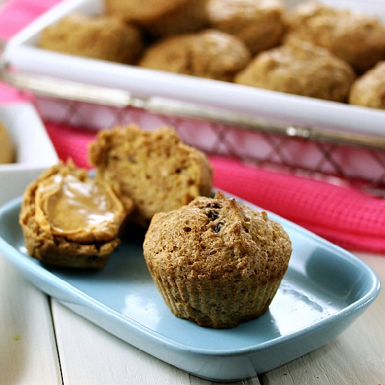 Cinnamon Apple Raisin Bran Muffins