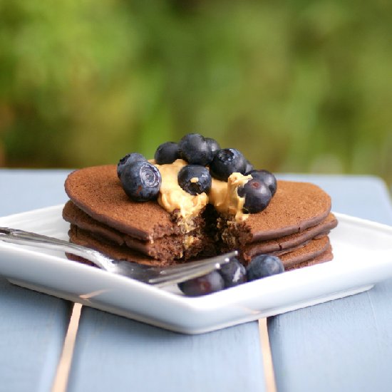 Chocolate Protein Pancakes for One