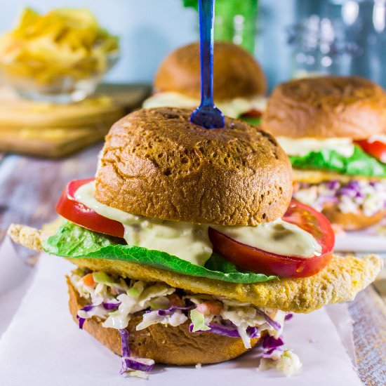 Cornmeal Crusted Tilapia Sandwiches