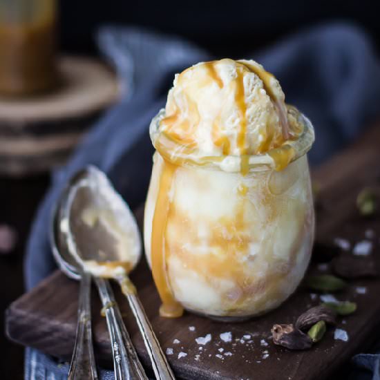 Smoked Cardamom Caramel Ice Cream