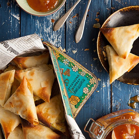 Golden Butternut Samosas