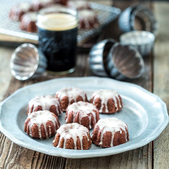 Mini Chocolate Stout Bundt Cakes