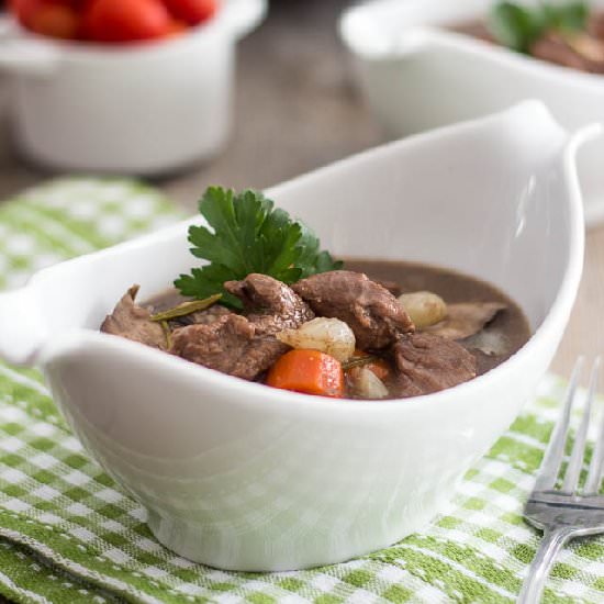 Slow Cooker Boeuf Bourgignon