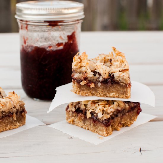 Raspberry Coconut Gluten Free Bars