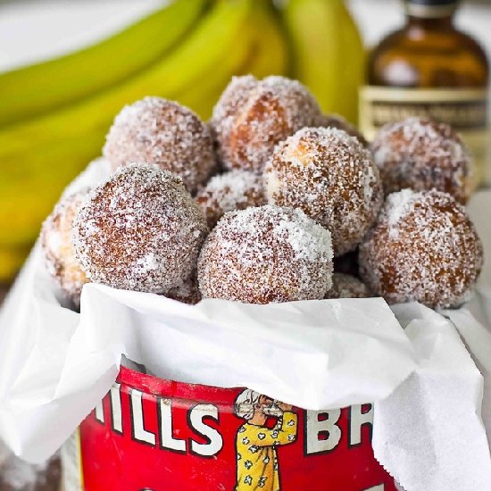 Baked Banana Bread Doughnut Holes