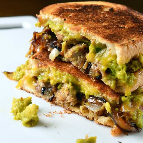 Pork & Sriracha Guac Grilled Cheese