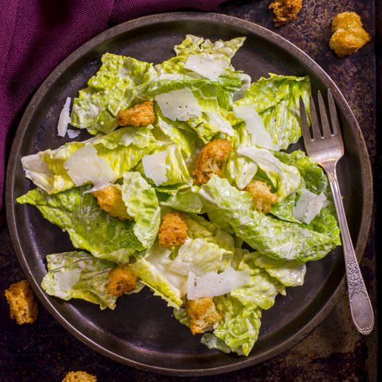 Caesar Salad with Homemade Dressing