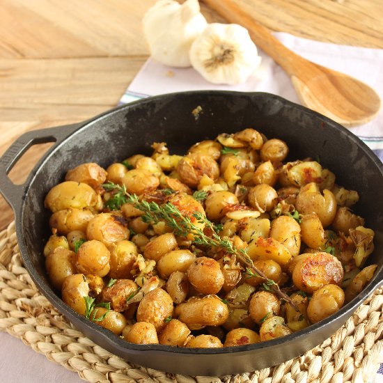 Crispy Smashed Skillet Potatoes