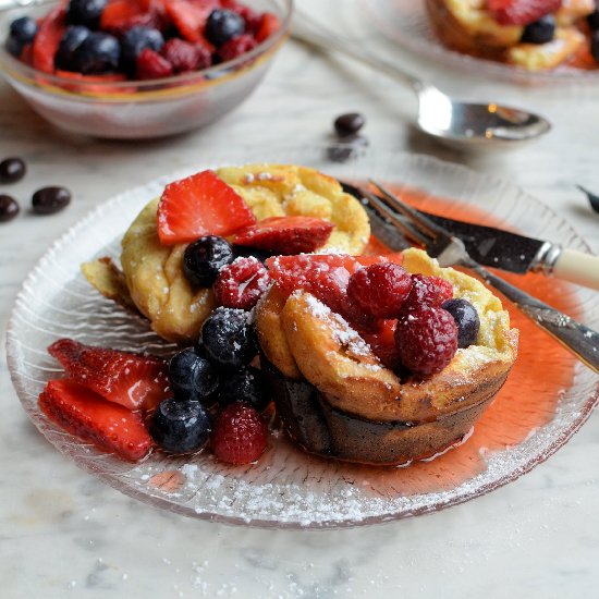 Mixed Berry & Chocolate Popovers