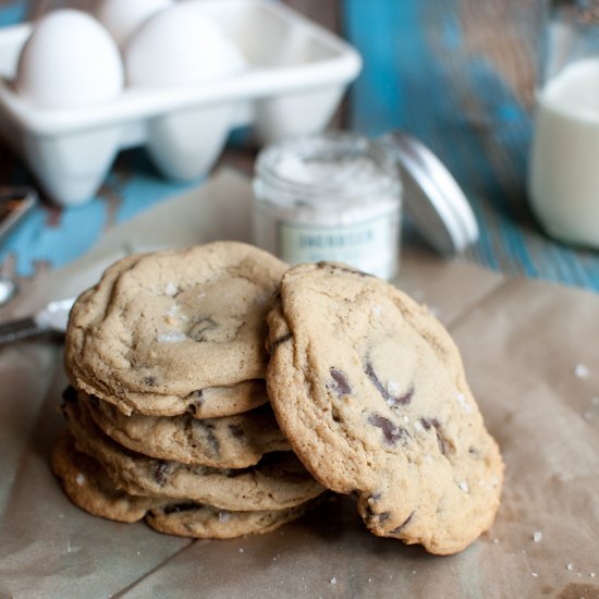 Chocolate Chip Cookies w/Sea Salt