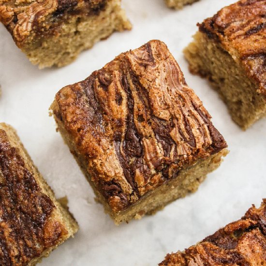 Banana and Nutella Blondies