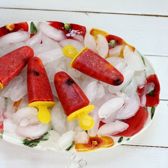 Strawberry Mango Popsicles