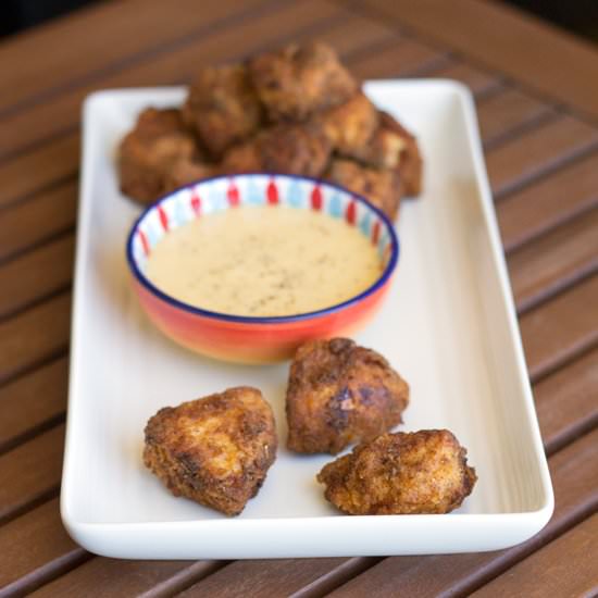 Barbecued Chicken Nuggets & Aioli