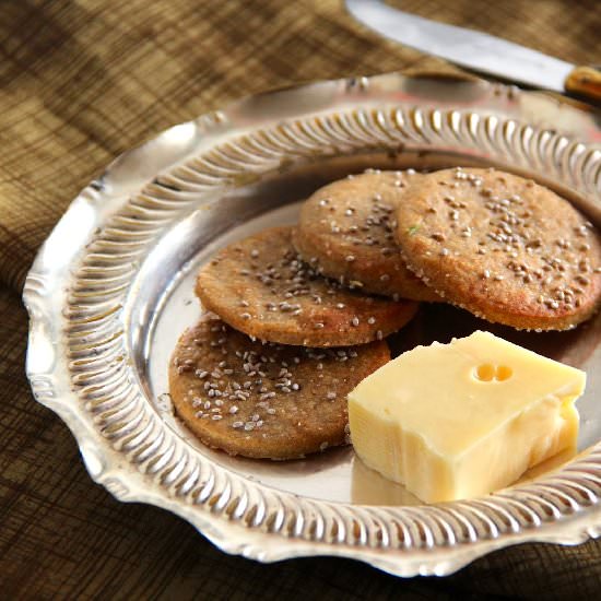 Buckwheat & Parmesan Crackers