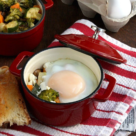 Roasted Vegetable Baked Eggs