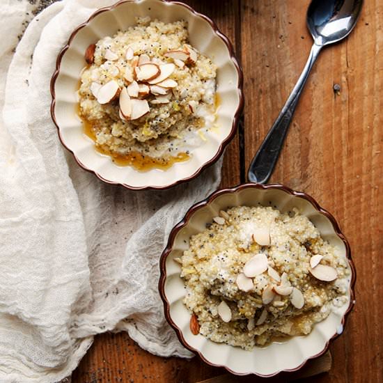 Coconut Lemon Quinoa Cereal