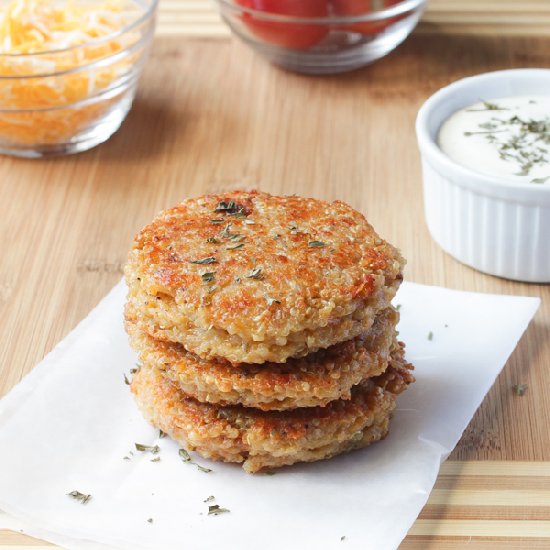 Pizza-Esque Quinoa Burgers