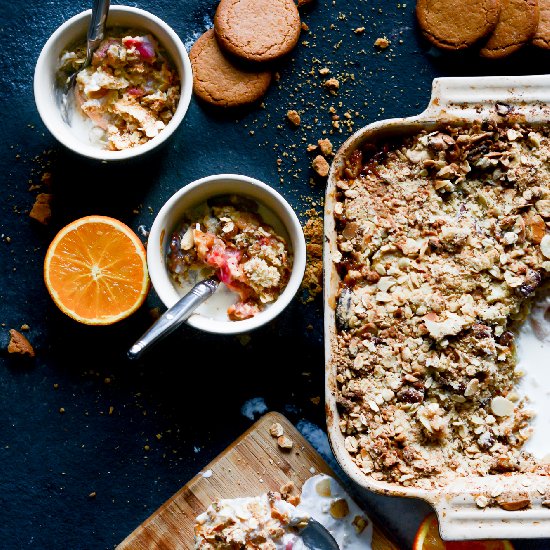 Rhubarb & Ginger Crumble