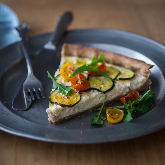 Ricotta Zucchini Cherry Tomato Tart