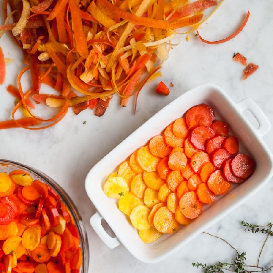 Roasted Citrus Thyme Ombre Carrots