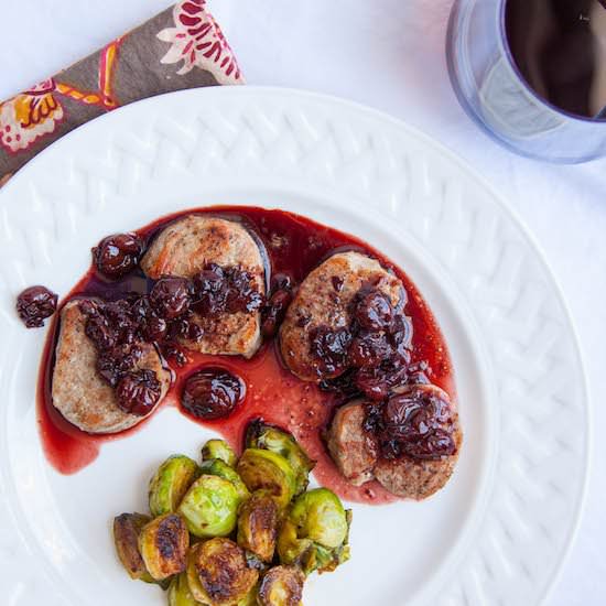 Pork Medallions w Tart Cherry Sauce